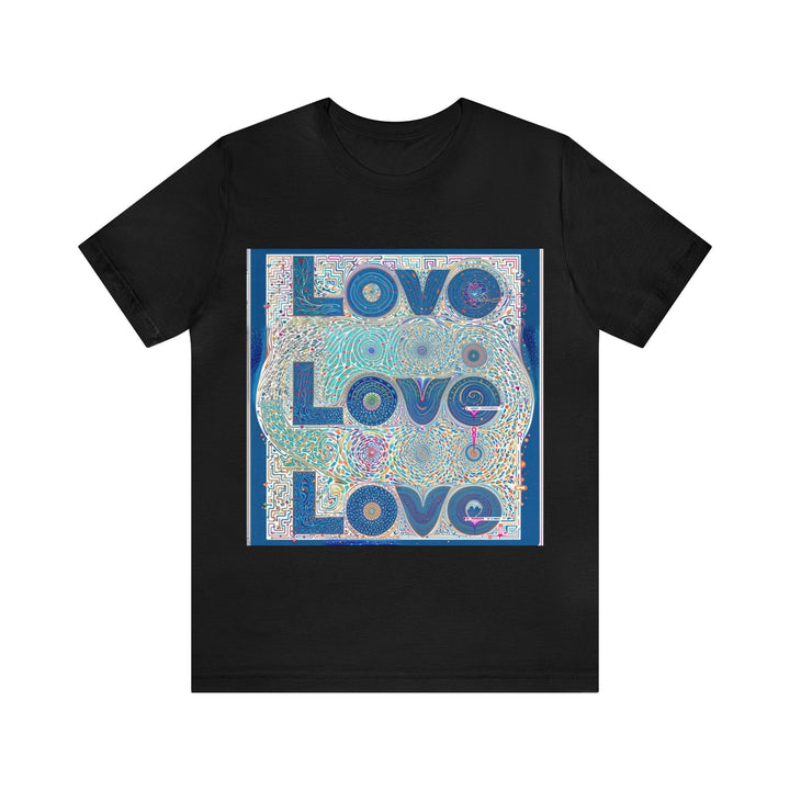 Intricate Love Mandala - Unisex Jersey Short Sleeve Tee - T-Shirt - g(0D·IO) - Black - S -