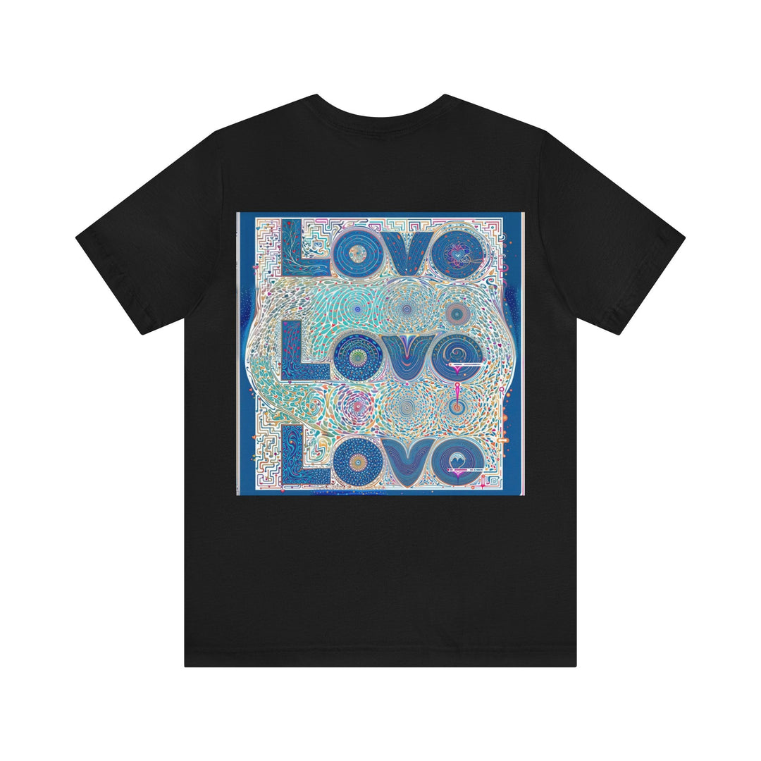 Intricate Love Mandala - Unisex Jersey Short Sleeve Tee - T-Shirt - g(0D·IO) - Black - S -