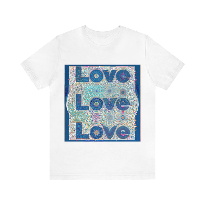 Intricate Love Mandala - Unisex Jersey Short Sleeve Tee - T-Shirt - g(0D·IO) - White - S -