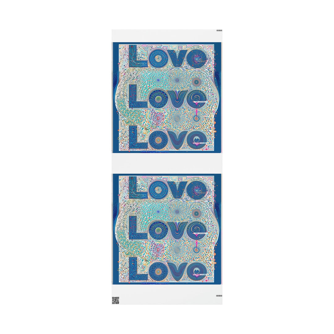 Intricate Love Mandala - Wrapping Paper - Home Decor - g(0D·IO) - 30'' x 72'' - Matte -