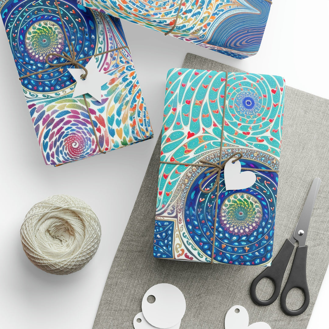 Intricate Love Mandala - Wrapping Paper - Home Decor - g(0D·IO) - 30" x 180" - Matte -