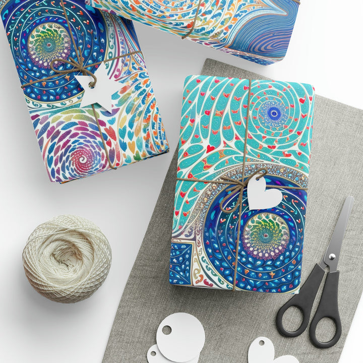 Intricate Love Mandala - Wrapping Paper - Home Decor - g(0D·IO) - 30" x 180" - Matte -