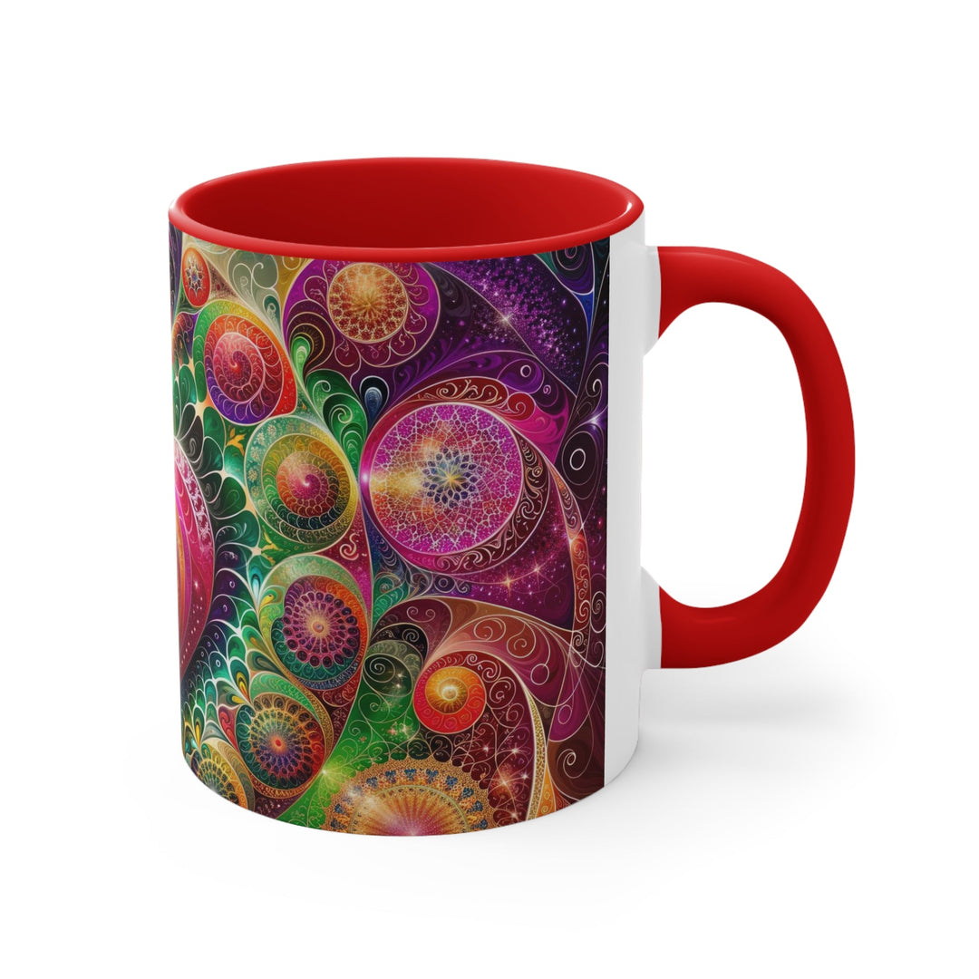 Kaleidoscopic Heart Symphony - Accent Coffee Mug - Mug - g(0D·IO) - Pink - 11oz -