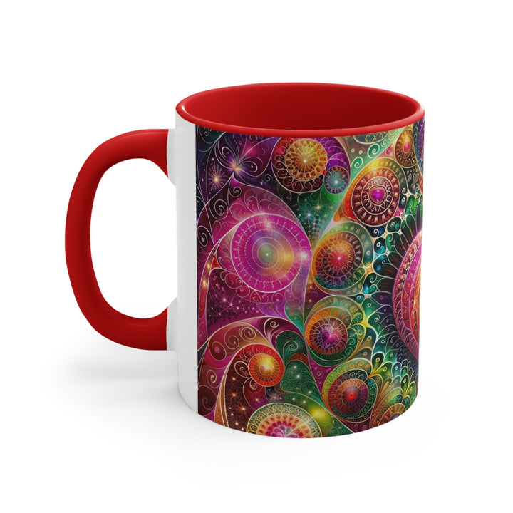 Kaleidoscopic Heart Symphony - Accent Coffee Mug - Mug - g(0D·IO) - Pink - 11oz -