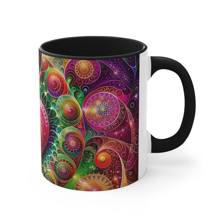 Kaleidoscopic Heart Symphony - Accent Coffee Mug - Mug - g(0D·IO) - Pink - 11oz -