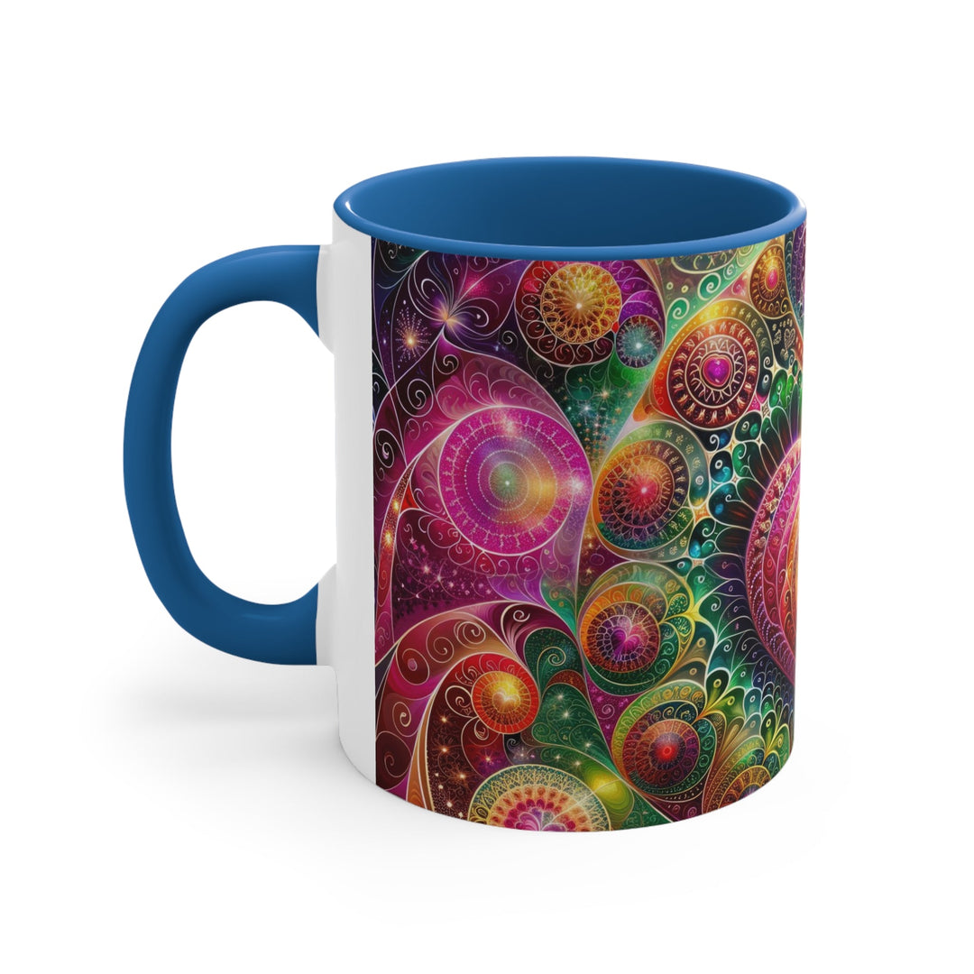 Kaleidoscopic Heart Symphony - Accent Coffee Mug - Mug - g(0D·IO) - Pink - 11oz -