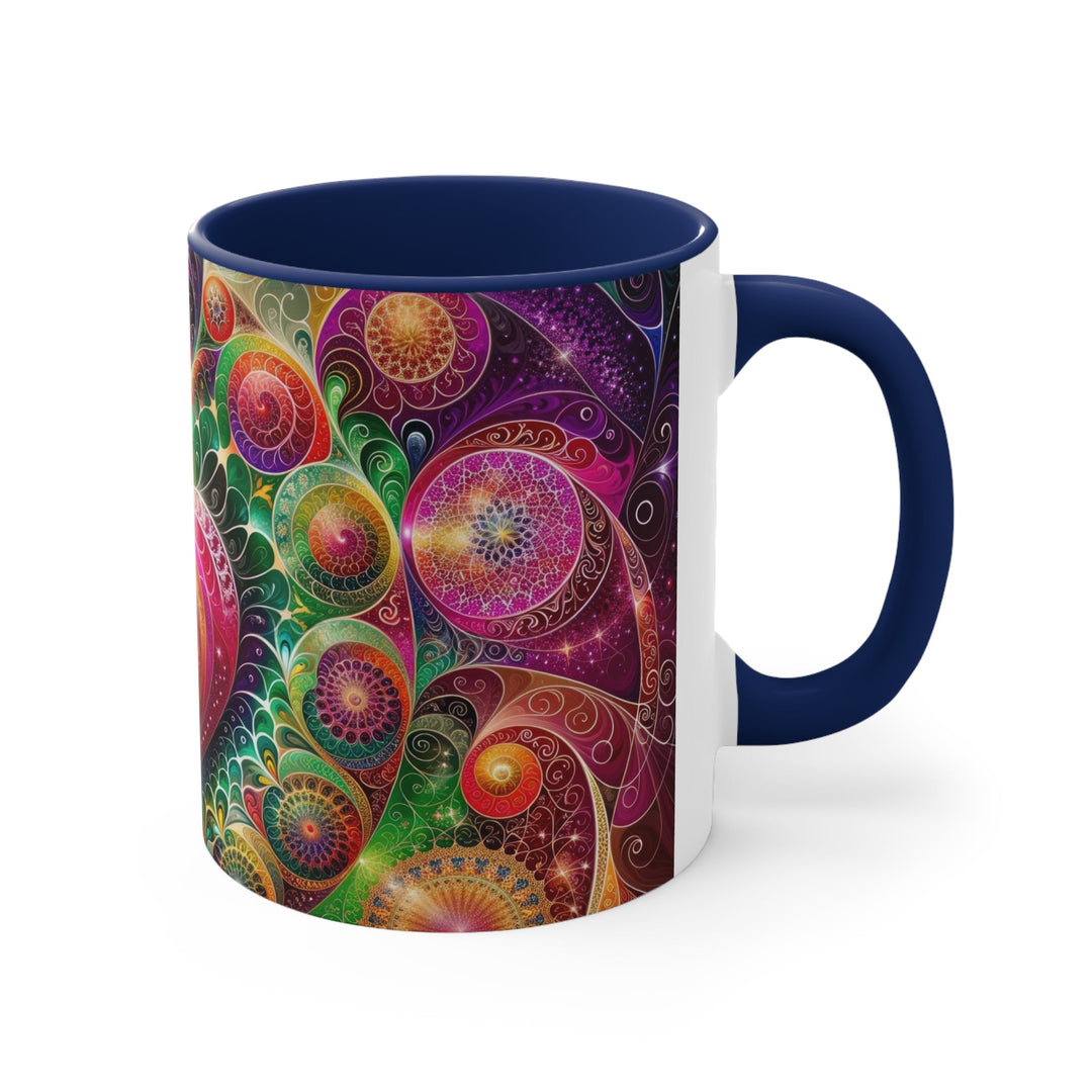 Kaleidoscopic Heart Symphony - Accent Coffee Mug - Mug - g(0D·IO) - Pink - 11oz -