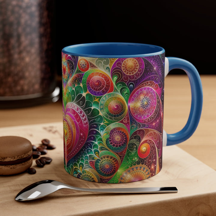 Kaleidoscopic Heart Symphony - Accent Coffee Mug - Mug - g(0D·IO) - Pink - 11oz -