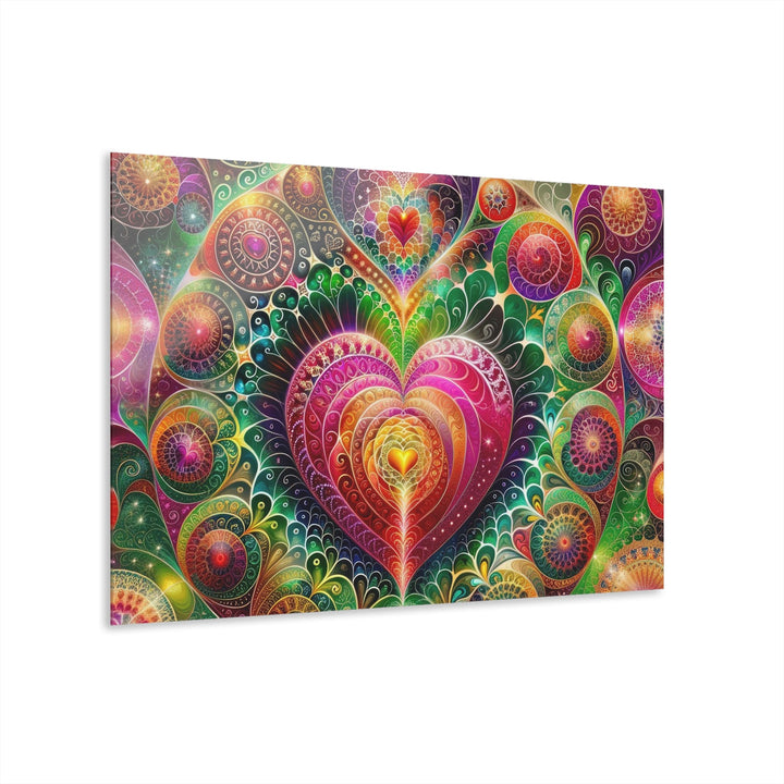 Kaleidoscopic Heart Symphony - Acrylic Prints (French Cleat Hanging) - Home Decor - g(0D·IO) - 36" x 24" (Horizontal) - 0.25'' -