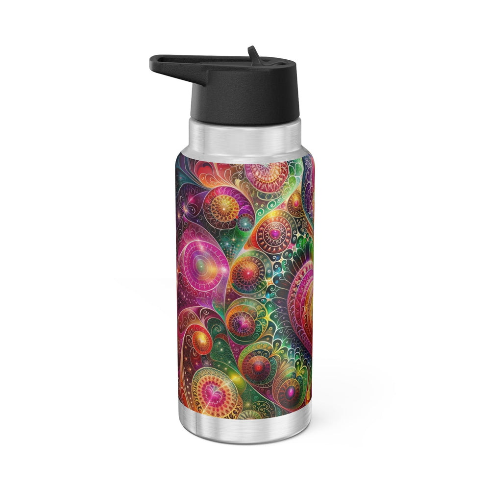 Kaleidoscopic Heart Symphony - Gator Tumbler 32oz - Mug - g(0D·IO) - Silver - 32oz -