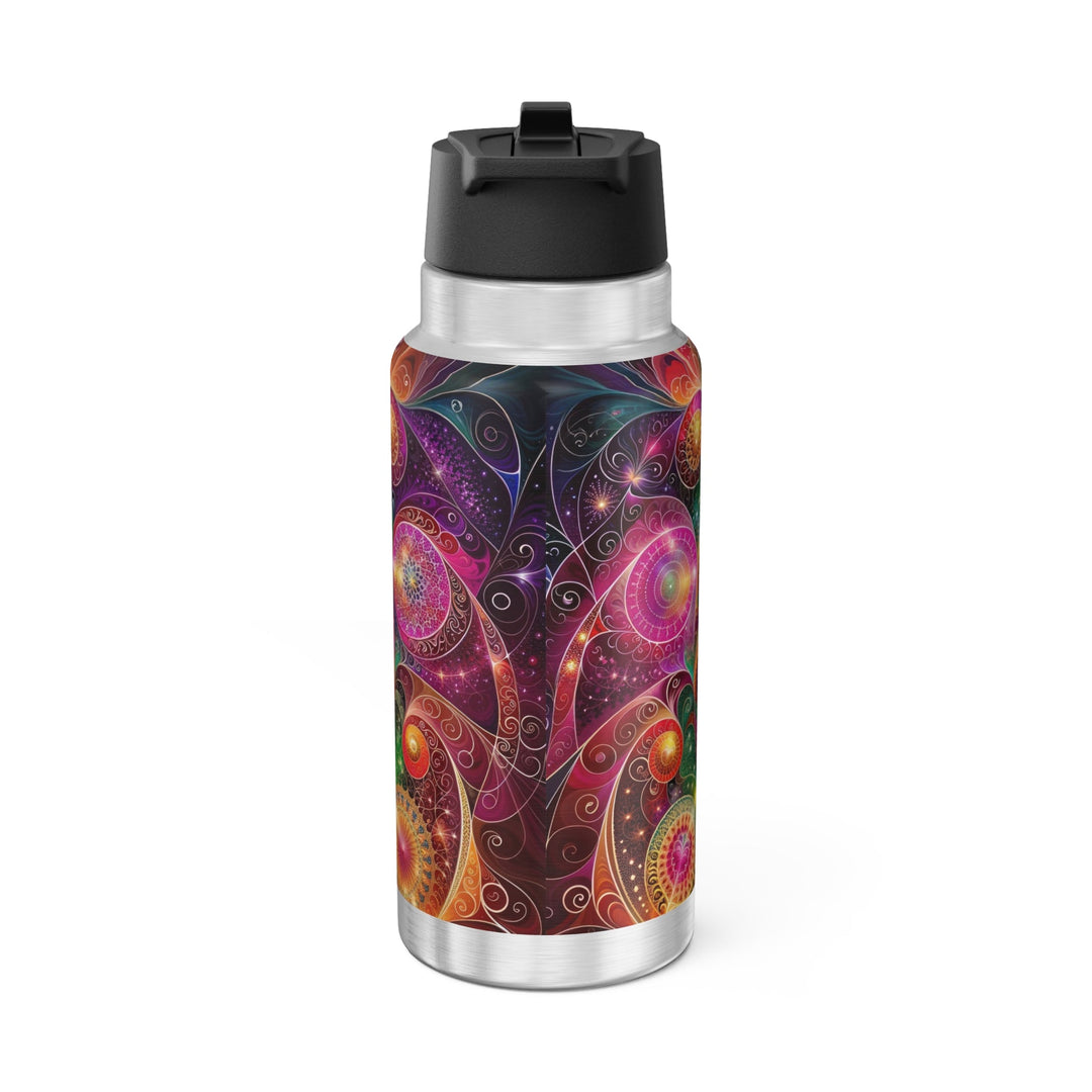 Kaleidoscopic Heart Symphony - Gator Tumbler 32oz - Mug - g(0D·IO) - Silver - 32oz -