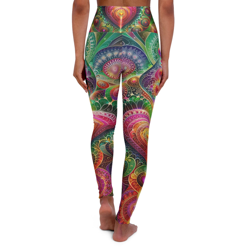 Kaleidoscopic Heart Symphony - High Waisted AOP Yoga Leggings - All Over Prints - g(0D·IO) - XS - -