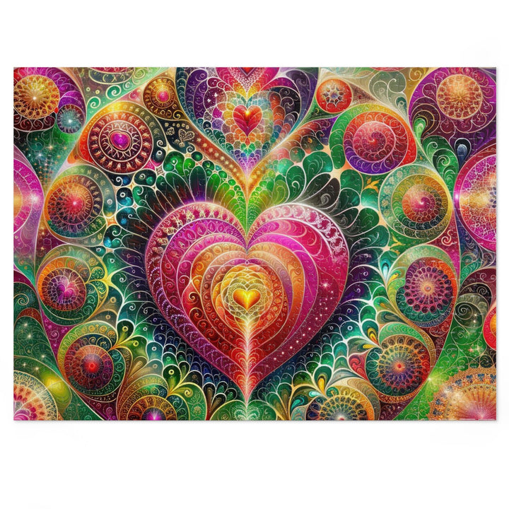 Kaleidoscopic Heart Symphony - Jigsaw Puzzle (100, 252, 500, 1000 pieces) - Puzzle - g(0D·IO) - 20.5" × 15" (500 pcs) - -