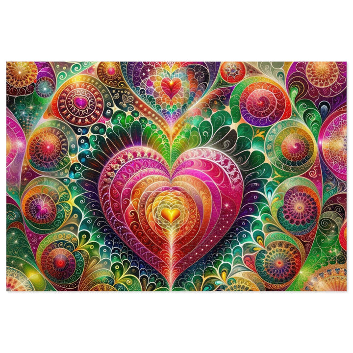 Kaleidoscopic Heart Symphony - Jigsaw Puzzle (100, 252, 500, 1000 pieces) - Puzzle - g(0D·IO) - 29.25" × 19.75" (1000 pcs) - -