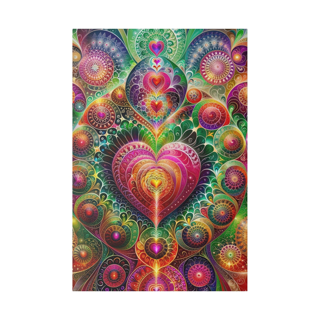 Kaleidoscopic Heart Symphony - Matte Canvas - Canvas - g(0D·IO) - 32″ x 48″ (Vertical) - 0.75'' -