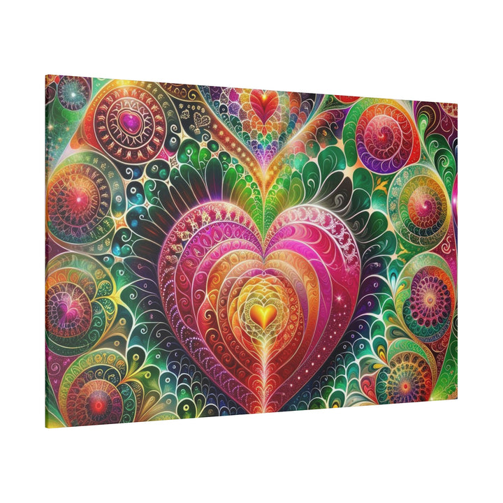 Kaleidoscopic Heart Symphony - Matte Canvas - Canvas - g(0D·IO) - 32" x 32" (Square) - 0.75'' -