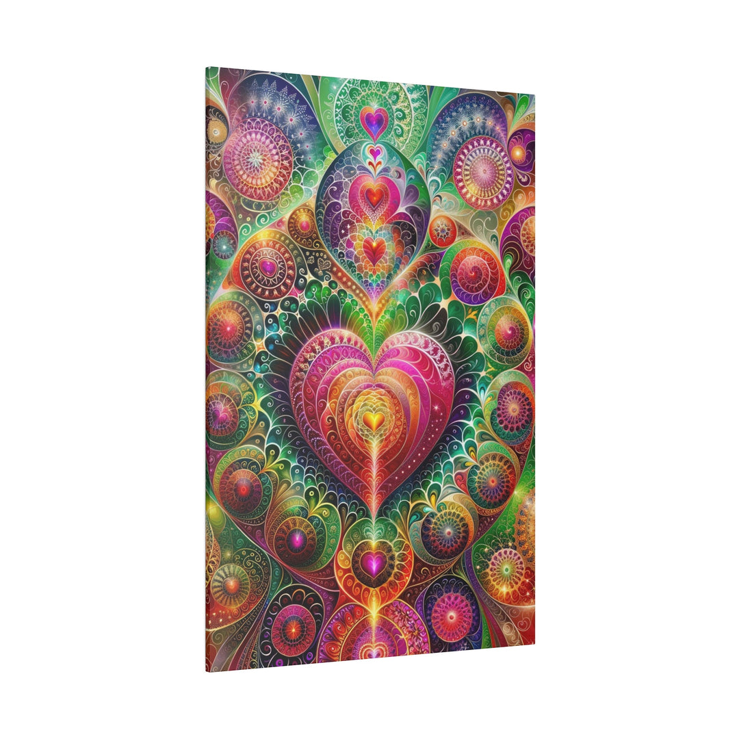 Kaleidoscopic Heart Symphony - Matte Canvas - Canvas - g(0D·IO) - 32" x 32" (Square) - 0.75'' -