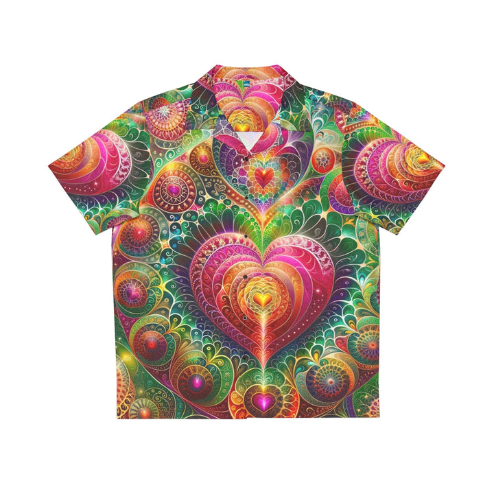 Kaleidoscopic Heart Symphony - Men's Hawaiian Shirt - All Over Prints - g(0D·IO) - S - Black -
