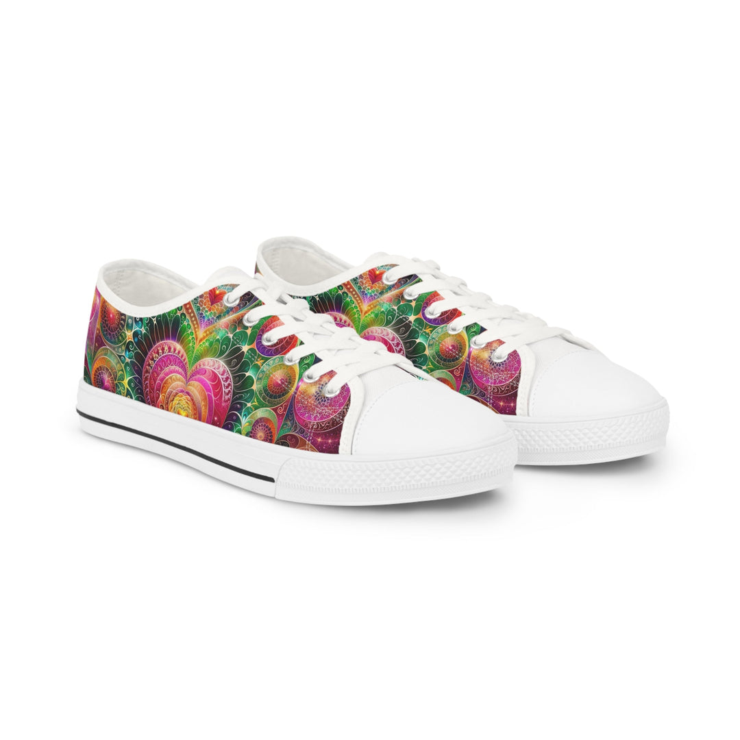 Kaleidoscopic Heart Symphony - Men's Lowtop Sneakers - Shoes - g(0D·IO) - US 5 - White sole -