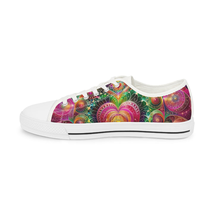 Kaleidoscopic Heart Symphony - Men's Lowtop Sneakers - Shoes - g(0D·IO) - US 5 - Black sole -