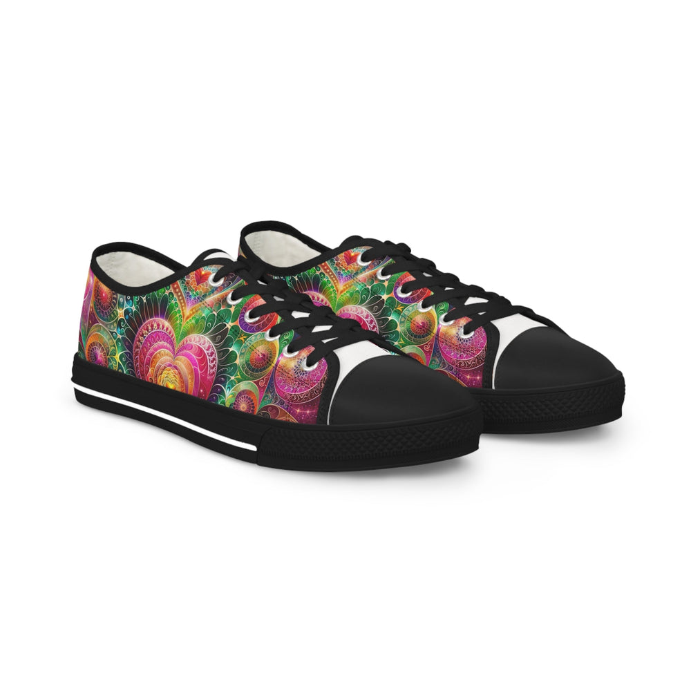Kaleidoscopic Heart Symphony - Men's Lowtop Sneakers - Shoes - g(0D·IO) - US 5 - Black sole -
