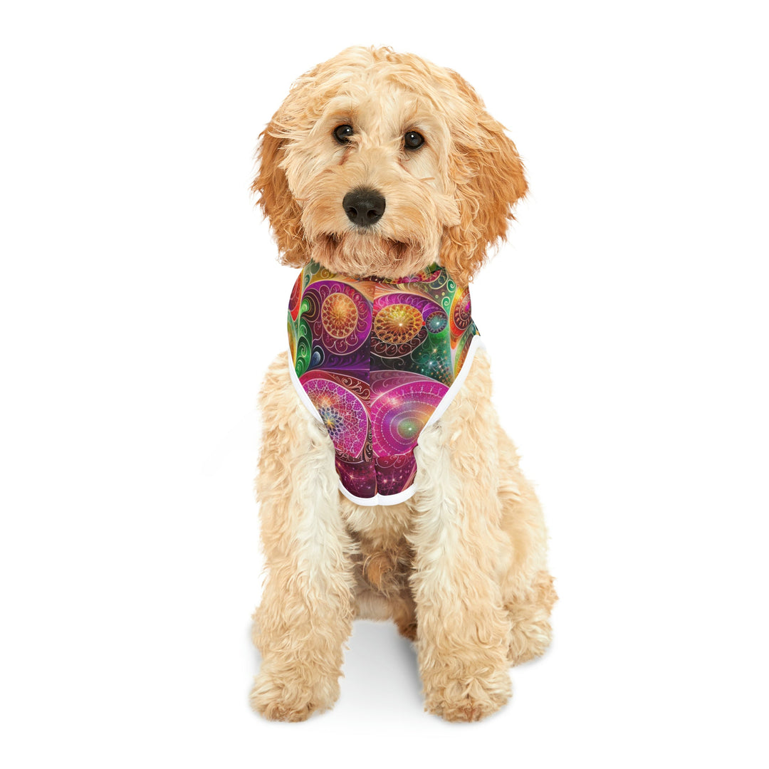 Kaleidoscopic Heart Symphony - Pet Hoodie - Pets - g(0D·IO) - XXS - Black Rib -