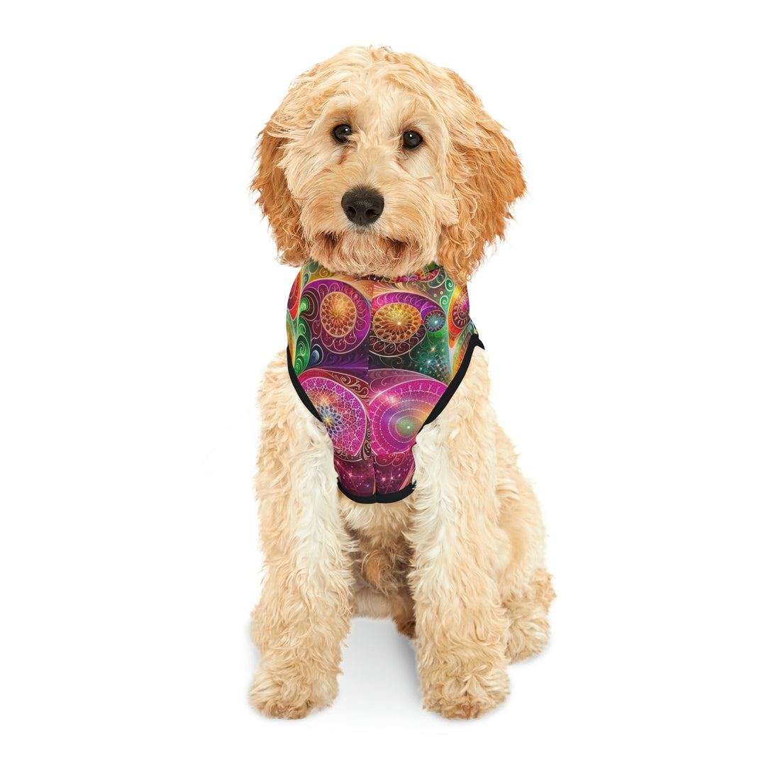 Kaleidoscopic Heart Symphony - Pet Hoodie - Pets - g(0D·IO) - XXS - Black Rib -