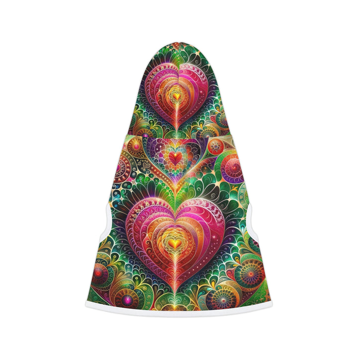 Kaleidoscopic Heart Symphony - Pet Hoodie - Pets - g(0D·IO) - XXS - Black Rib -