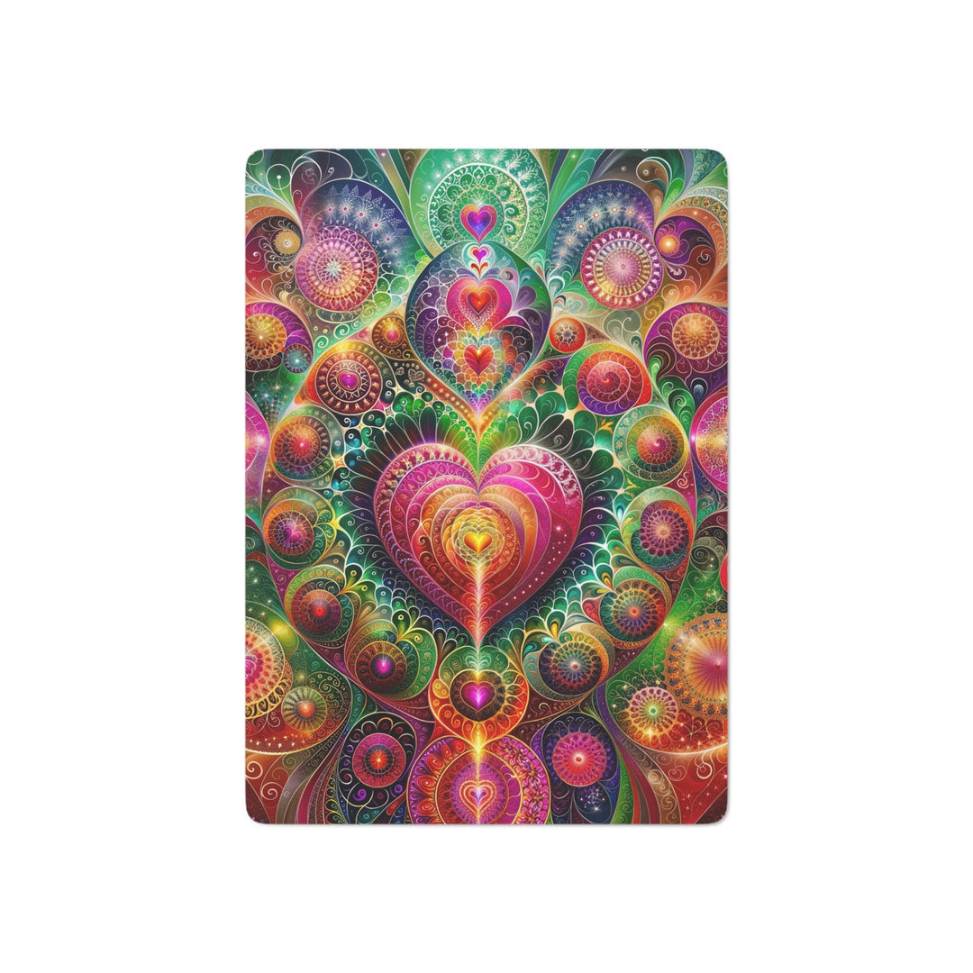 Kaleidoscopic Heart Symphony - Poker Cards - Paper products - g(0D·IO) - 2.47" x 3.47" - White - Semi Glossy