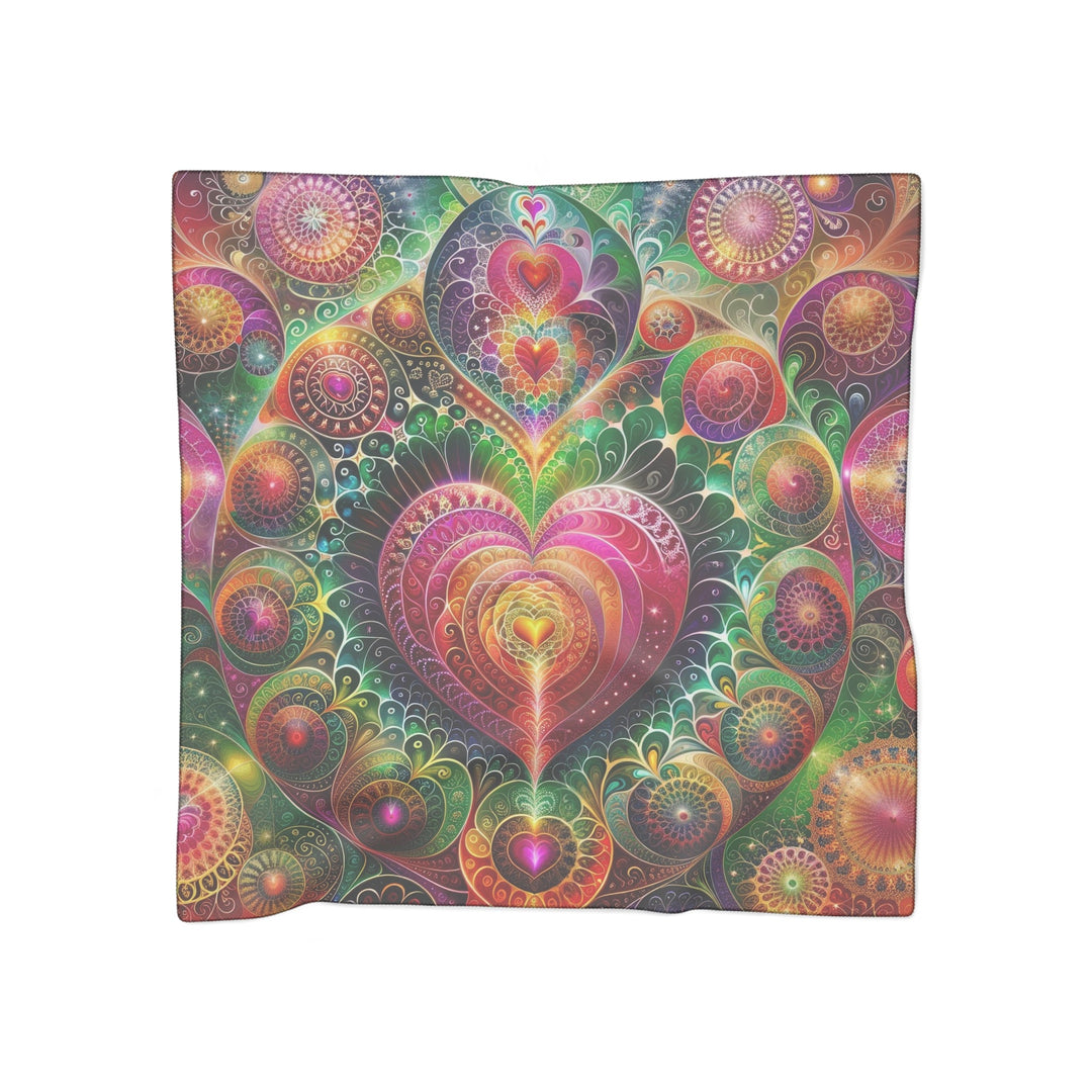 Kaleidoscopic Heart Symphony - Poly Scarf - Accessories - g(0D·IO) - Poly voile - 25" × 25" -