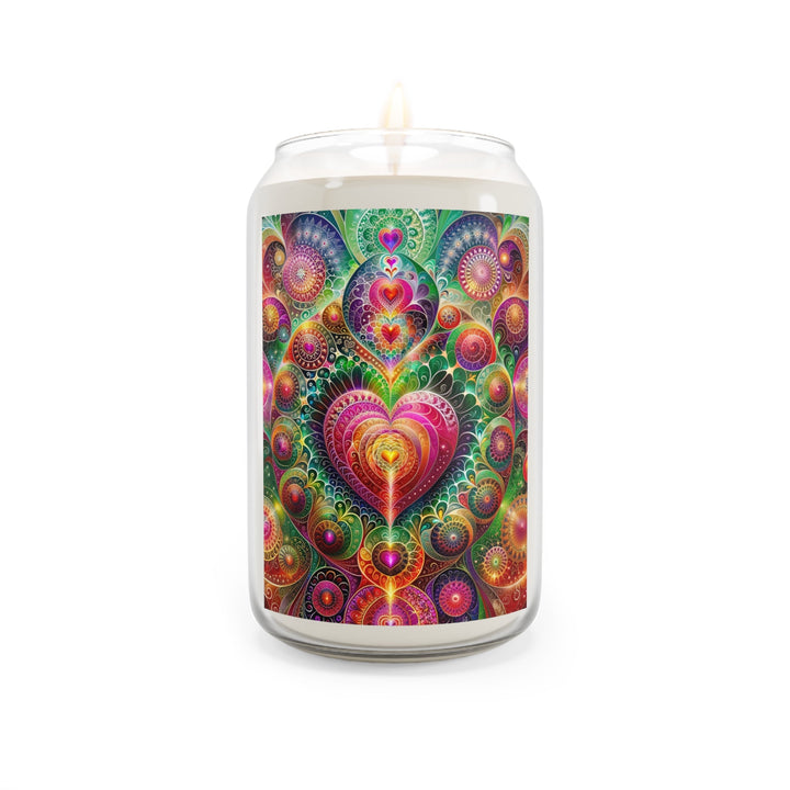 Kaleidoscopic Heart Symphony - Scented Candle - Home Decor - g(0D·IO) - Comfort Spice - 13.75oz -