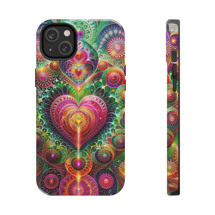 Kaleidoscopic Heart Symphony - Tough Phone Case - Phone Case - g(0D·IO) - iPhone 14 Plus - -