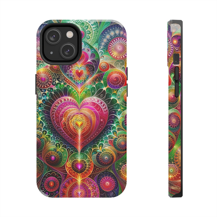 Kaleidoscopic Heart Symphony - Tough Phone Case - Phone Case - g(0D·IO) - iPhone 14 - -