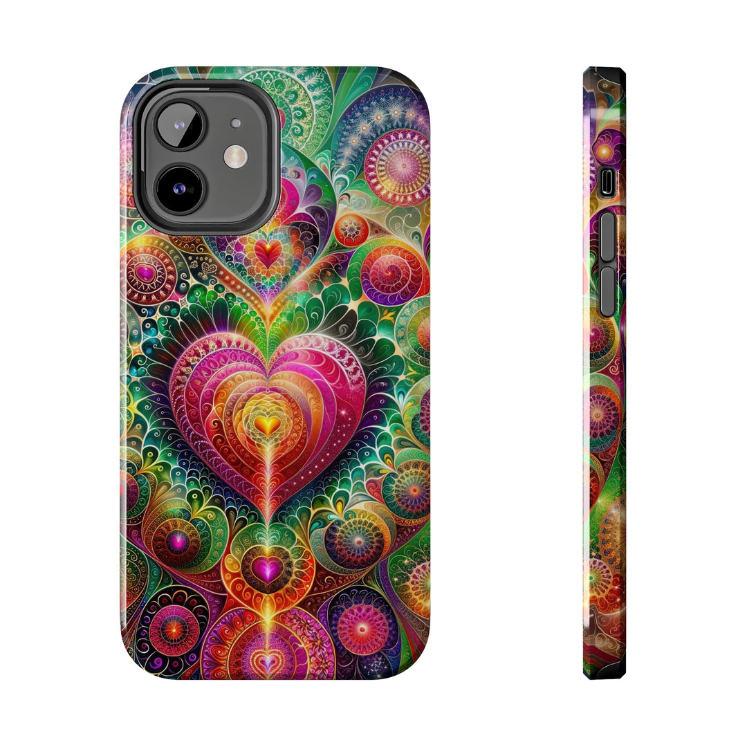 Kaleidoscopic Heart Symphony - Tough Phone Case - Phone Case - g(0D·IO) - iPhone 12 - -