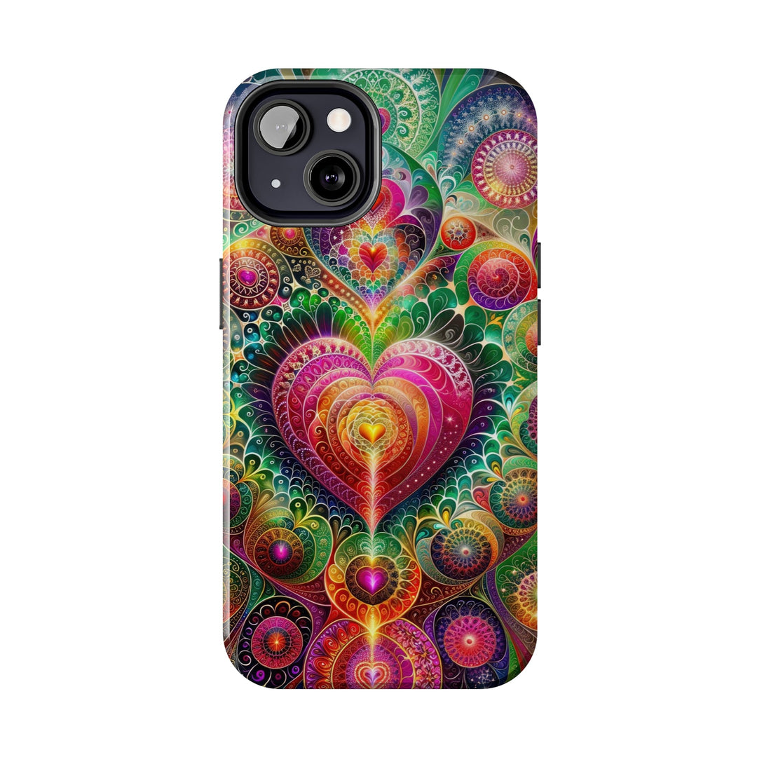 Kaleidoscopic Heart Symphony - Tough Phone Case - Phone Case - g(0D·IO) - iPhone 13 Mini - -
