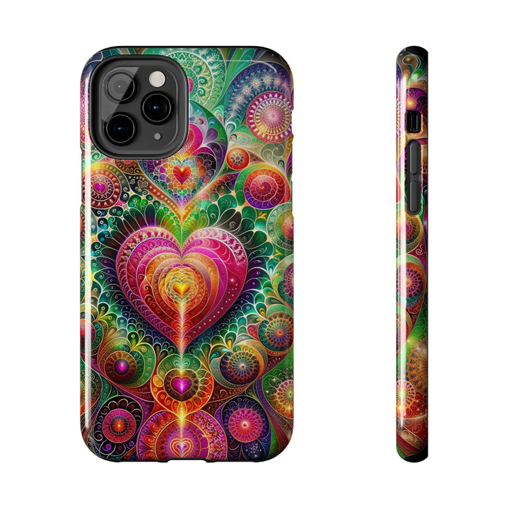Kaleidoscopic Heart Symphony - Tough Phone Case - Phone Case - g(0D·IO) - iPhone 11 Pro - -