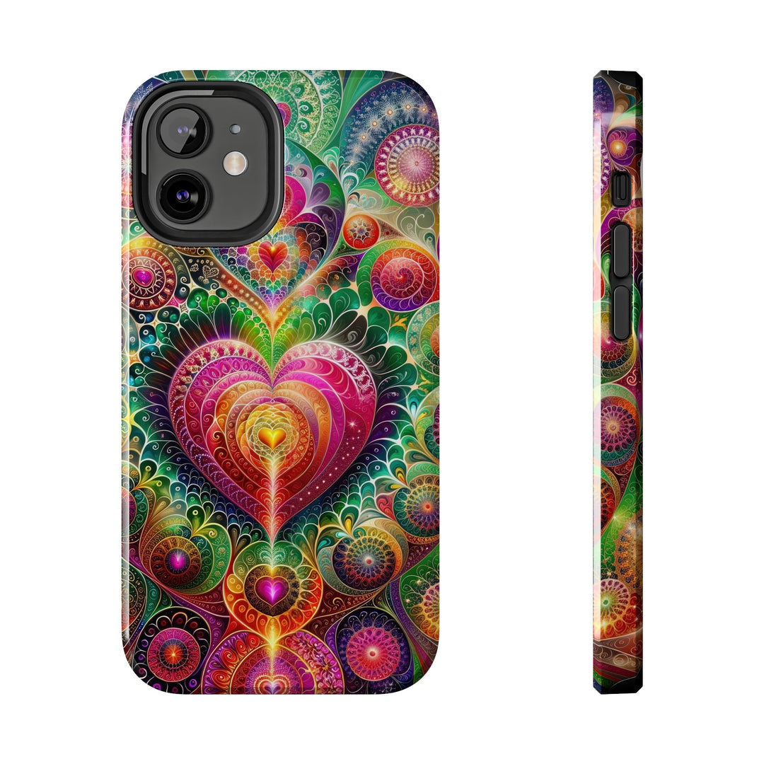 Kaleidoscopic Heart Symphony - Tough Phone Case - Phone Case - g(0D·IO) - iPhone 12 Mini - -