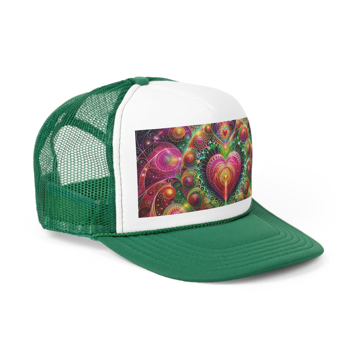 Kaleidoscopic Heart Symphony - Trucker Hat - Hats - g(0D·IO) - Pink - One size -