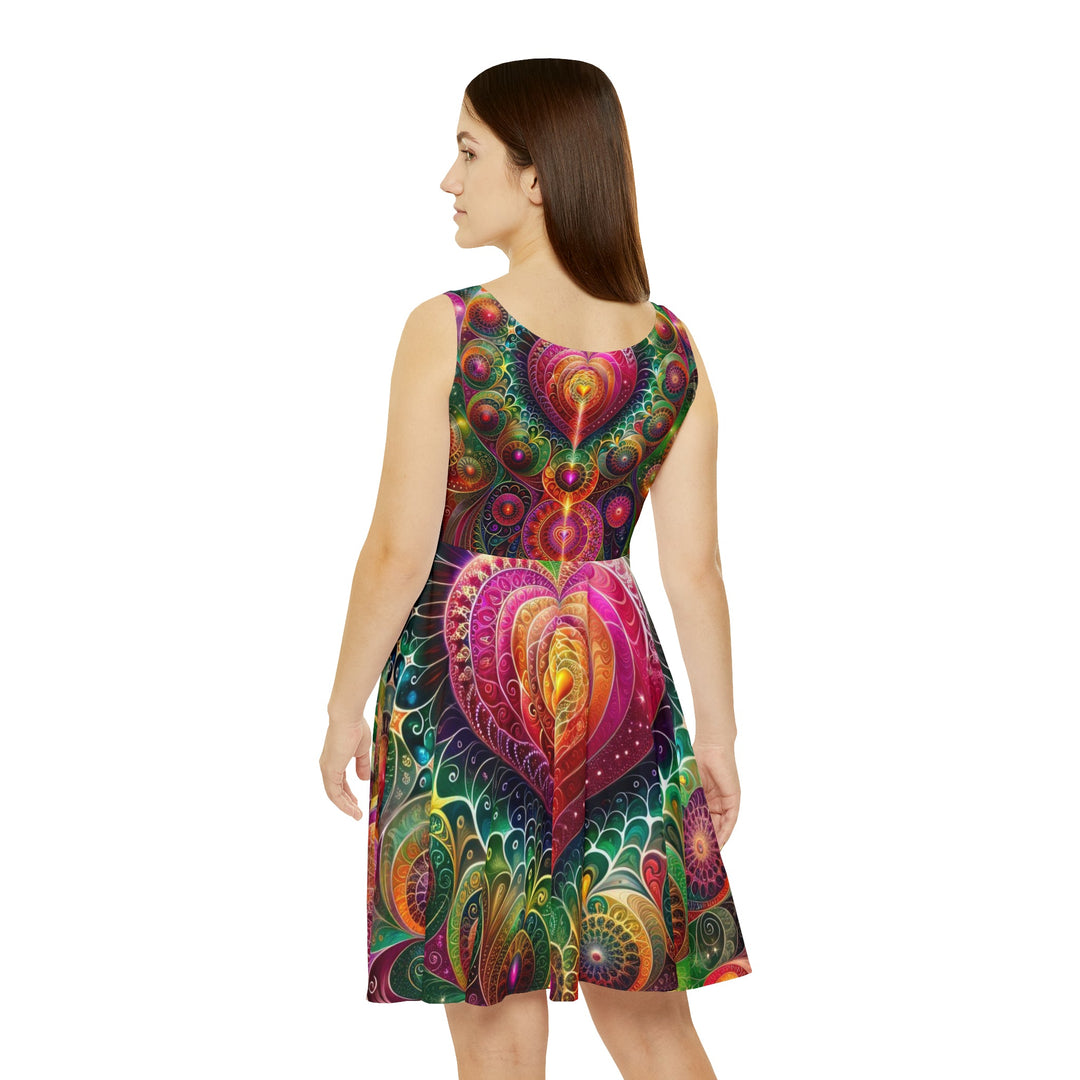 Kaleidoscopic Heart Symphony - Women's Skater Dress - All Over Prints - g(0D·IO) - XS - -