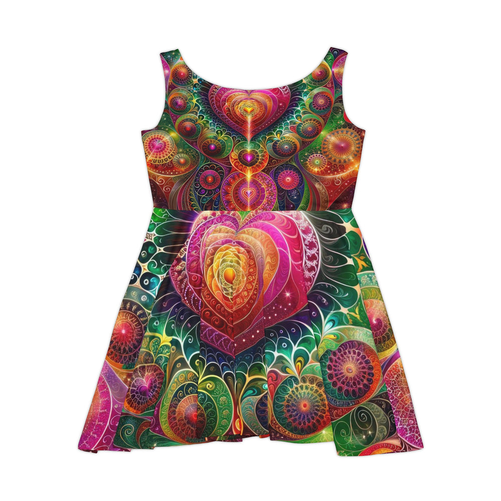 Kaleidoscopic Heart Symphony - Women's Skater Dress - All Over Prints - g(0D·IO) - XS - -