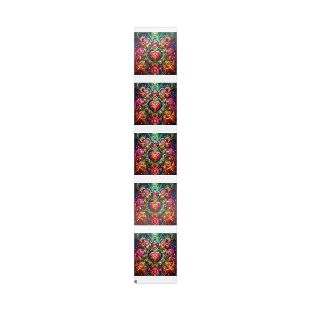 Kaleidoscopic Heart Symphony - Wrapping Paper - Home Decor - g(0D·IO) - 30" x 180" - Glossy -