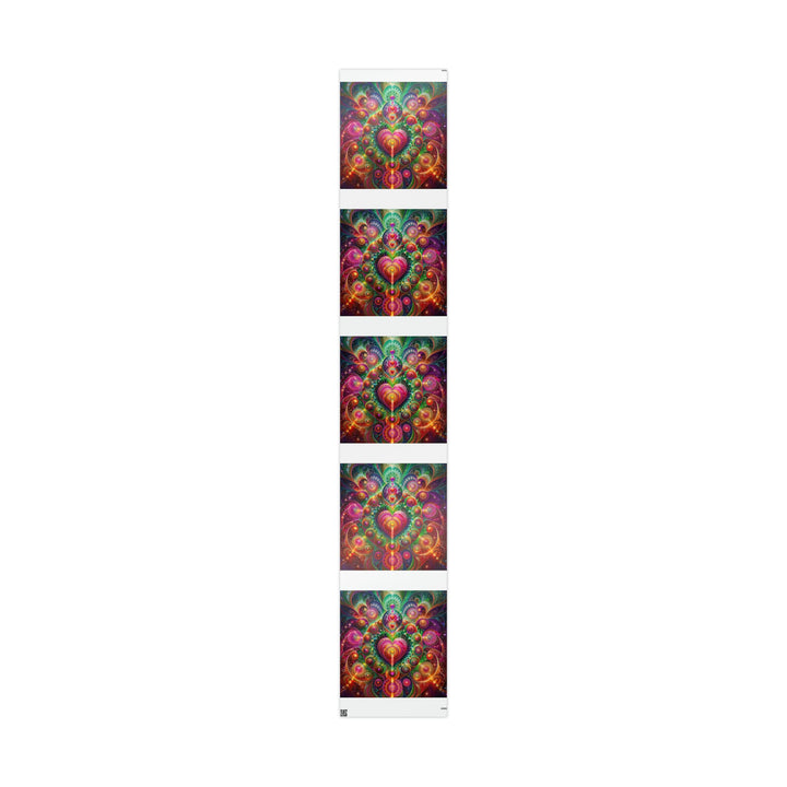 Kaleidoscopic Heart Symphony - Wrapping Paper - Home Decor - g(0D·IO) - 30" x 180" - Glossy -