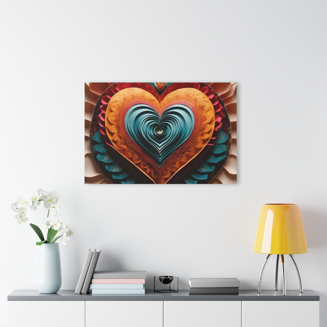 Layered Heart Artwork - Acrylic Prints (French Cleat Hanging) - Home Decor - g(0D·IO) - 24" x 36" (Vertical) - 0.25'' -