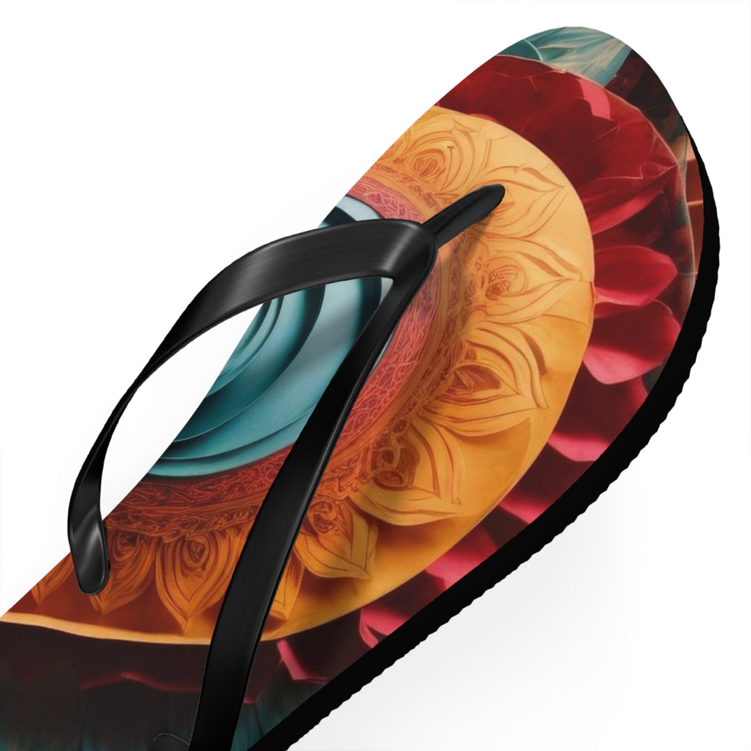 Layered Heart Artwork - Flip Flops - Shoes - g(0D·IO) - XL - Black sole -