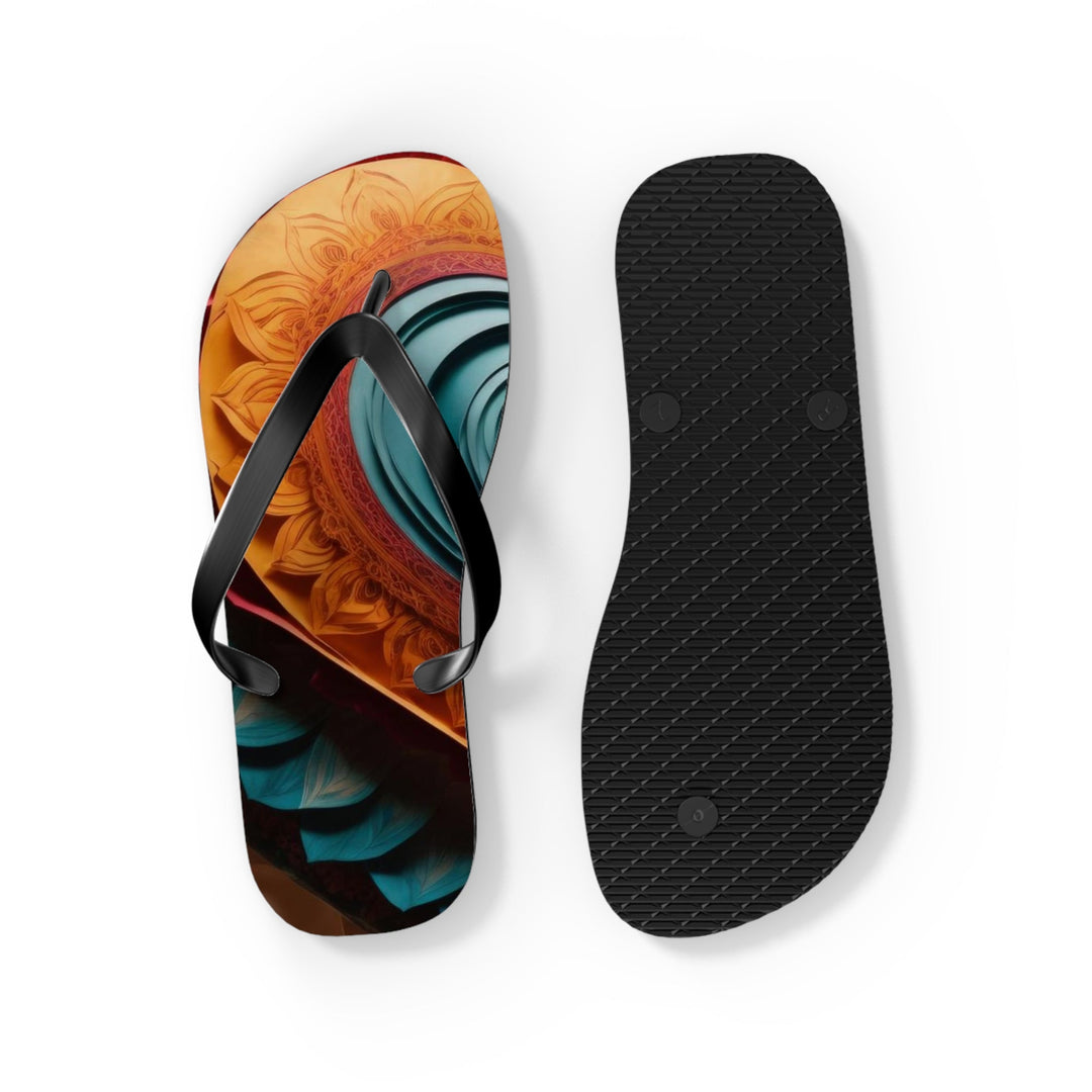 Layered Heart Artwork - Flip Flops - Shoes - g(0D·IO) - XL - Black sole -