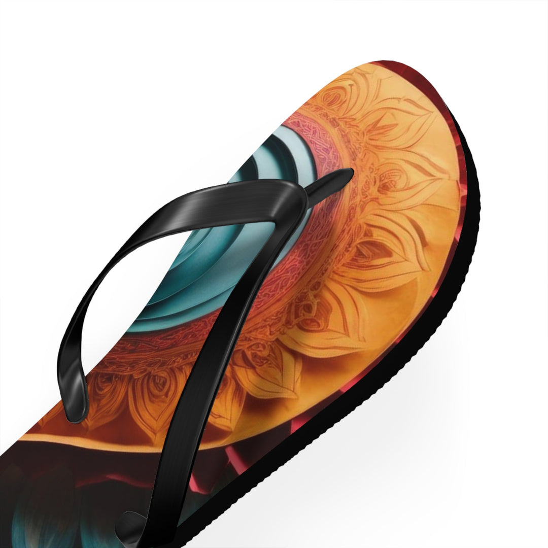 Layered Heart Artwork - Flip Flops - Shoes - g(0D·IO) - XL - Black sole -