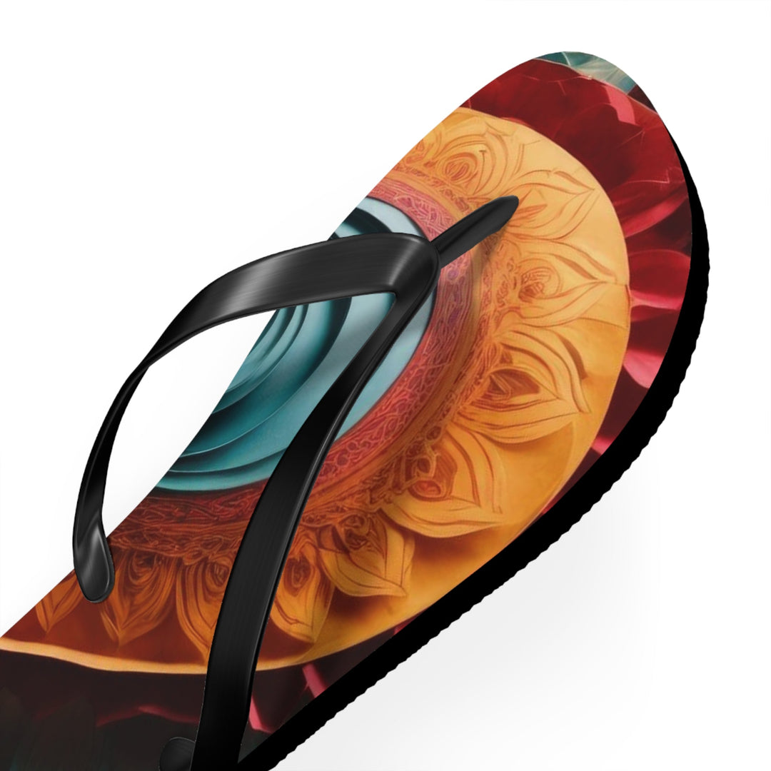 Layered Heart Artwork - Flip Flops - Shoes - g(0D·IO) - XL - Black sole -