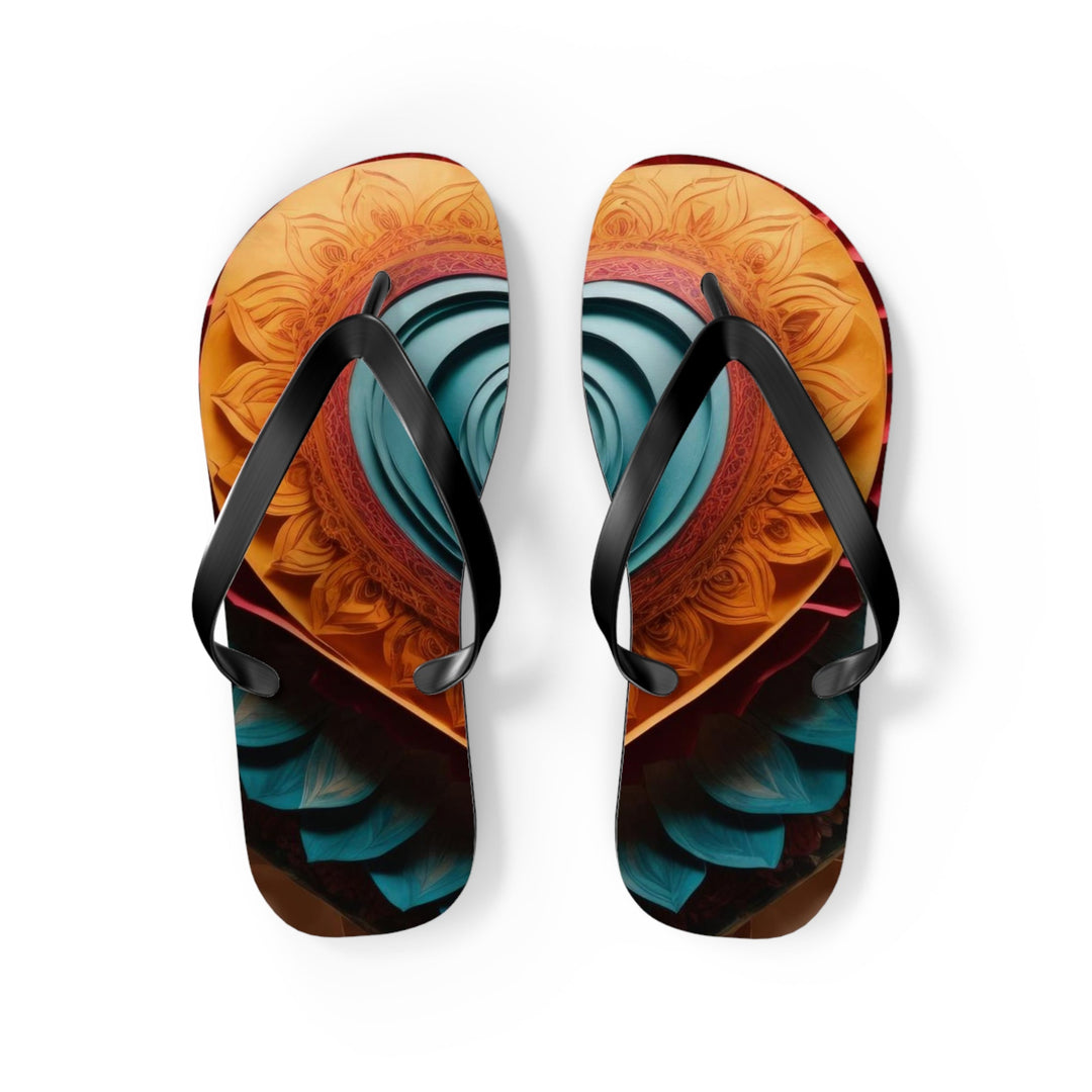 Layered Heart Artwork - Flip Flops - Shoes - g(0D·IO) - M - Black sole -