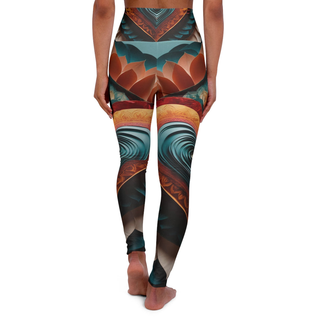 Layered Heart Artwork - High Waisted AOP Yoga Leggings - All Over Prints - g(0D·IO) - XS - -