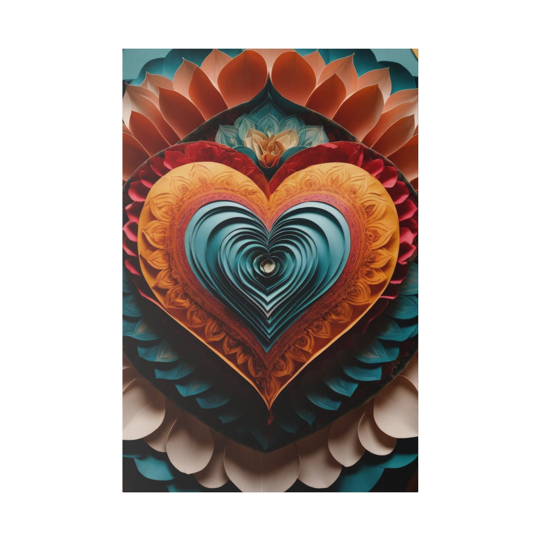 Layered Heart Artwork - Matte Canvas - Canvas - g(0D·IO) - 32″ x 48″ (Vertical) - 0.75'' -